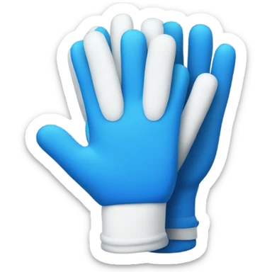 Blue emote that showes white hand in gloves sticker