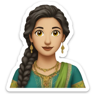a beautiful kurdish women sticker