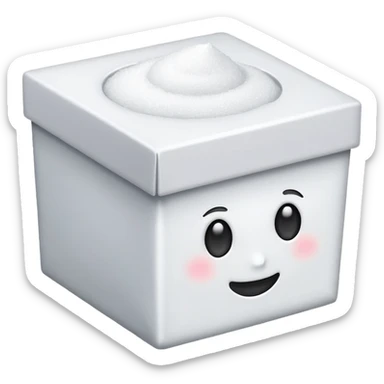 A box of white sugar sticker
