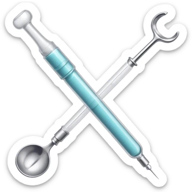 Syringe and spoon sticker