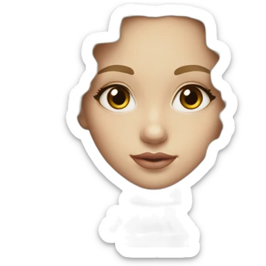 pale-skin-long-curly-dark-blonde-hair-brown-eyes-big-lips-small-eyes sticker