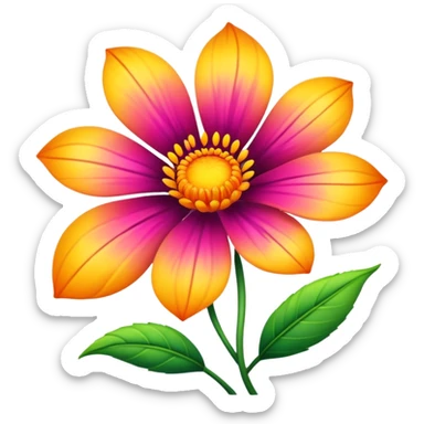 a beautiful flower sticker