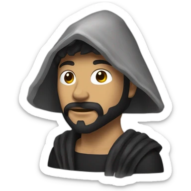 Nazareno capirote y capa negro  sticker