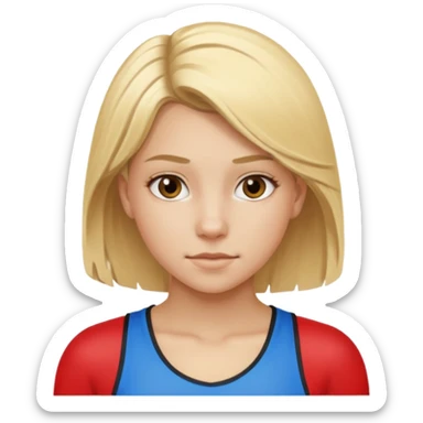 Jeune fille de 16 ans sportive et blonde et belle  sticker