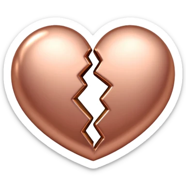 rose gold heart double heart shape sticker