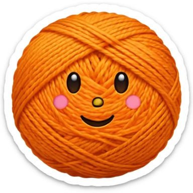 orange yarn  sticker
