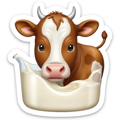 cow in a milk sticker