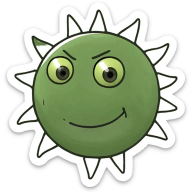 Half sunny sun sticker