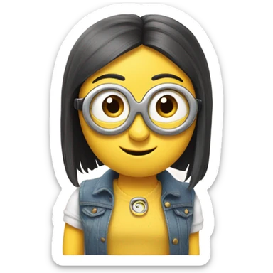 minion with bow sticker