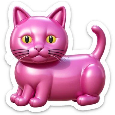  SPAM meat jeff koons style inflatable cat sculpture  sticker