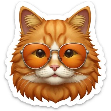 Cat with sunglasses sticker
