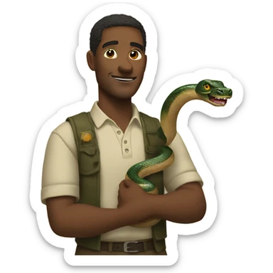 Osamason holding a snake  sticker