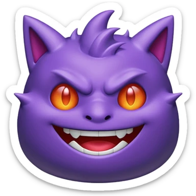 I want an Gengar (Pokemon) that looks cute. sticker