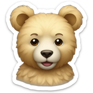 Nounours avec une cicatrice sur le front sticker