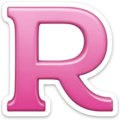 pink letter p sticker