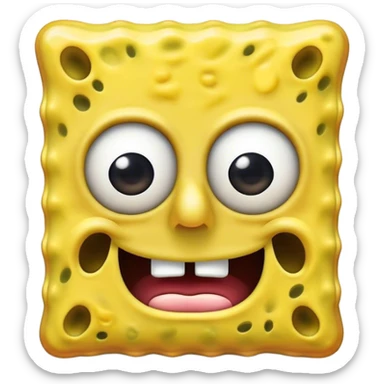 Scared SpongeBob  sticker