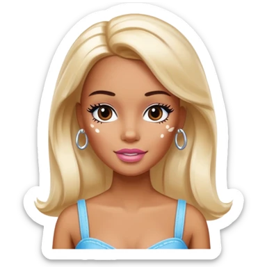 Barbie with vitiligo skin sticker