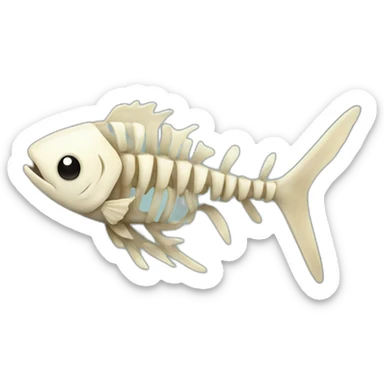 fish bones sticker