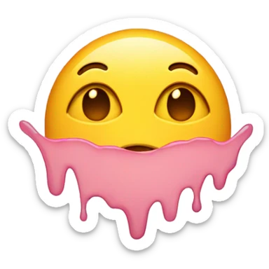 crying with hearts around face standard yellow emoji sticker