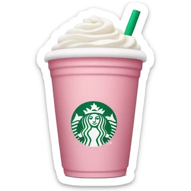 starbucks cup pink drink with cold foam sticker