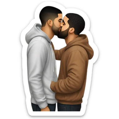 drake kissing drake kissing drake kissing drake sticker