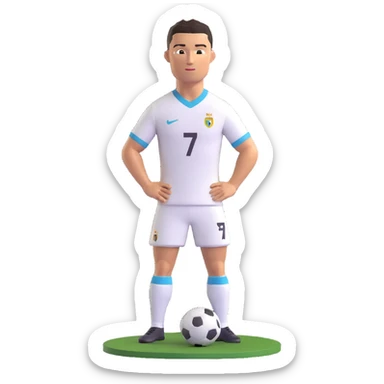 Cristiano Ronaldo iconic footballer portrait sticker