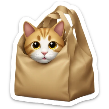 cat in bag sticker
