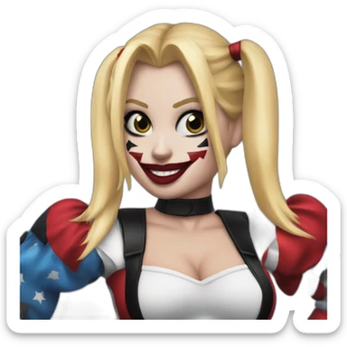 Trump as Harley quinn sticker