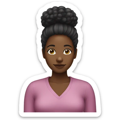A black girl with afro hair who is taking care of herself  sticker