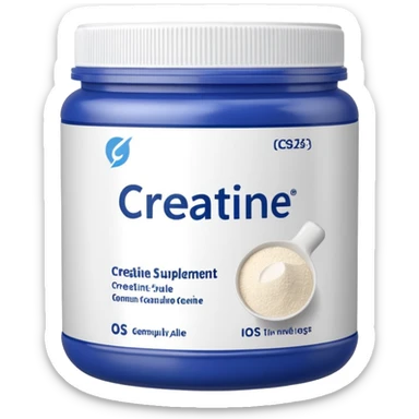creatine supplement sticker