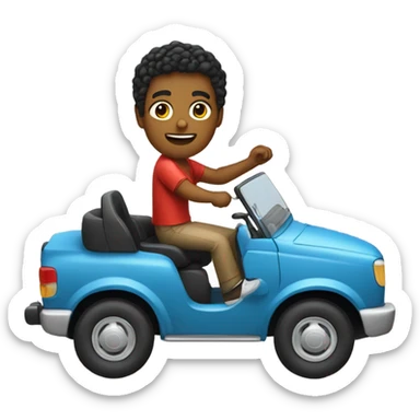 Me ridding a car sticker