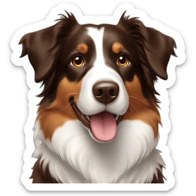 tricolor brown caramel border collie sticker