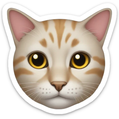 CAT with lack of fur sticker