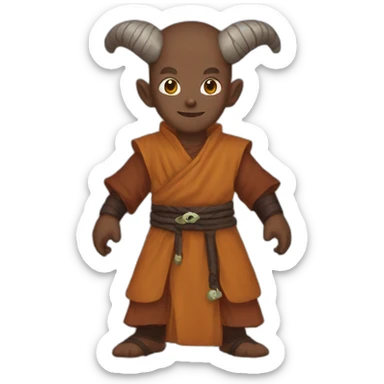 tiefling monk sticker