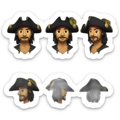 Pirate wearing strawhat sticker