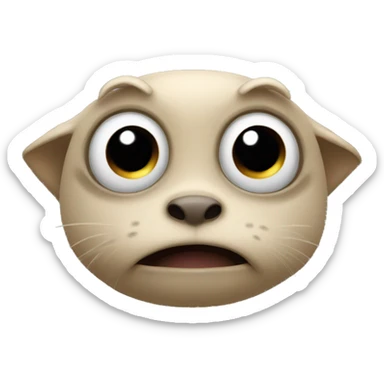 a small little creature hiding sticker