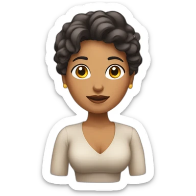 mujer rubenesca cuerpo entero sticker