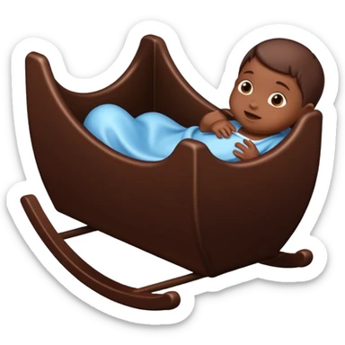 Baby in Chocolate cradle  sticker