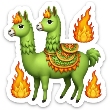 Encendedor verde con fuego sticker