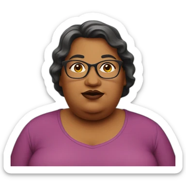 obese austinite woman sticker