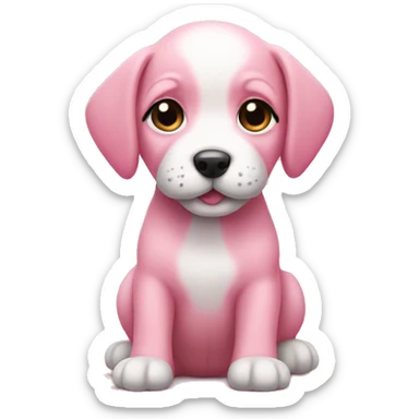 Pink puppy sticker
