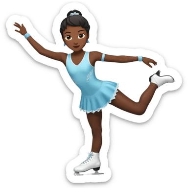 ice skater with black skin sticker