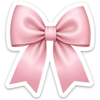 light pink bow on light pink bow sticker