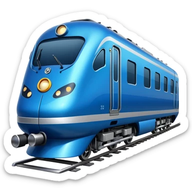 blue passenger train sticker