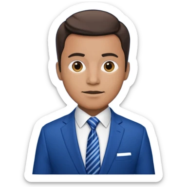 tv news moderator in blue suit sticker