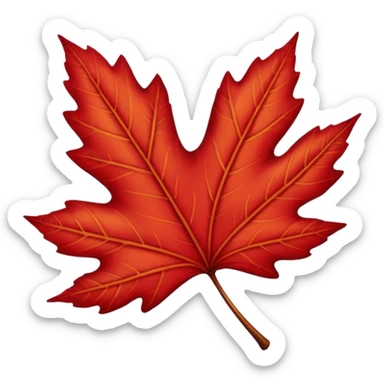 Red Leaf sticker