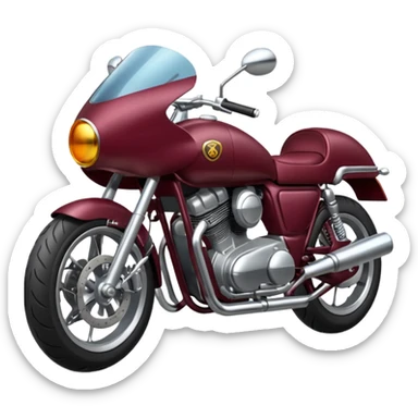 burgundy motorcycle sticker