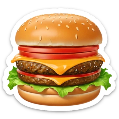 billboard ad about burgers sticker