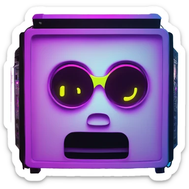 Neon RGB Gaming PC sticker