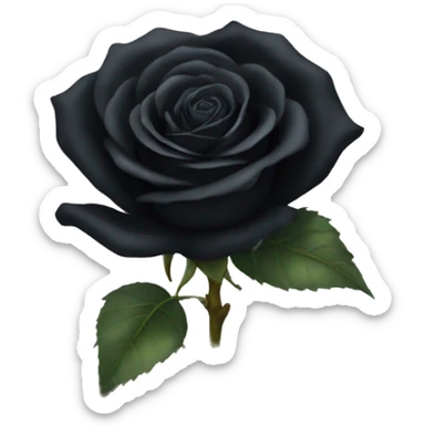 Black rose sticker